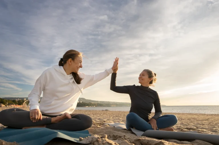 mother-daughter-doing-yoga-full-shot